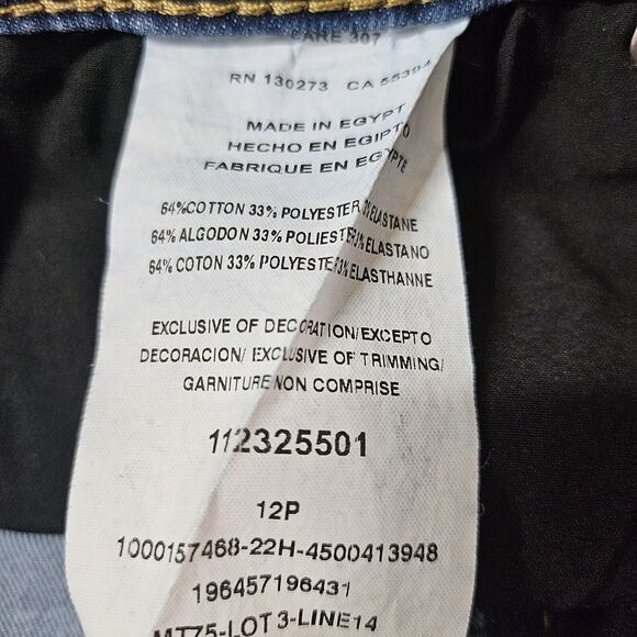 Lee Reserve Women's Petite Size 12P Blue Bootcut Dark Cotton Blend Stretch Jeans - Picture 4 of 5